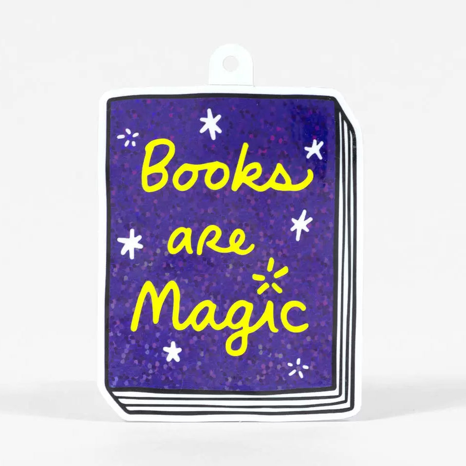 Book Sticker: Books are Magic (Purple)