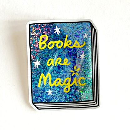 Book Sticker: Books are Magic (Light Blue)